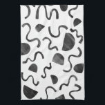 Chic Squiggles in schwarz-weiß Küchentüchern Geschirrtuch<br><div class="desc">Dekorieren Sie Ihre Küche mit diesem coolen Handtuch. Macht ein großartiges Hauswärme- oder Hochzeitsgeschenk! Sie können ihn anpassen und auch Text hinzufügen. Karo in meinem Shop für viel mehr Farben und Muster!</div>