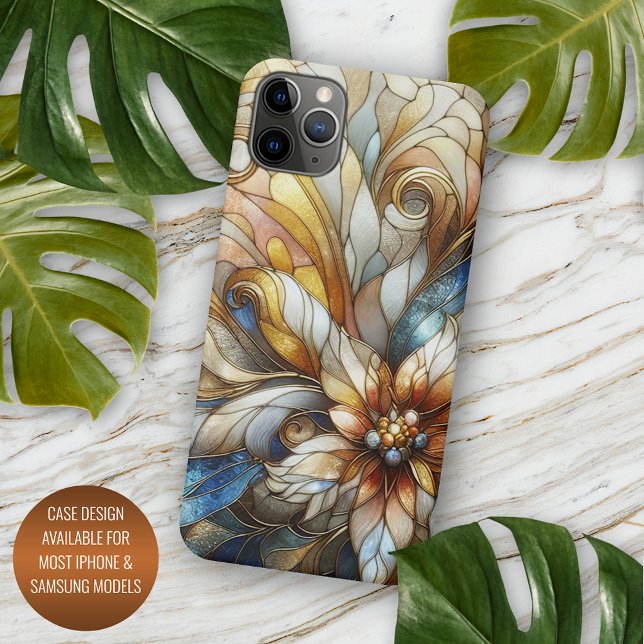 Chic Stached Glass Floral Mosaik Art Muster Case-Mate iPhone Hülle (Von Creator hochgeladen)