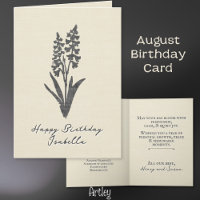 Chic Stamps Gladiolus August Birth Blume Linen