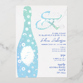 Chic Stars Moon & Prosecco Celestial Brautparty Folieneinladung