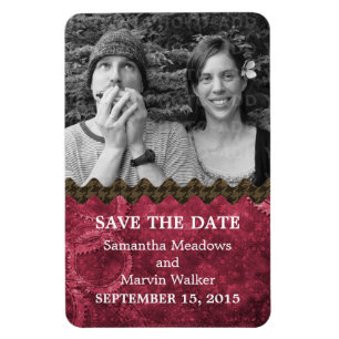 Chic Steampunk Foto Speichern Sie das Date Magnet, Magnet