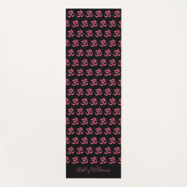 Chic Stilvoll Personalisiertes, heiß rosa Schwarze Yogamatte