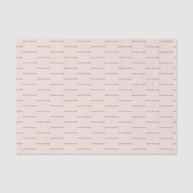 Chic Store Name Muster Blush Pink Boutique Seidenpapier (Vorderseite)