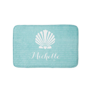 Chic-Strand-Girly Aqua-Kamm-Muschel-Muschel mit Badematte