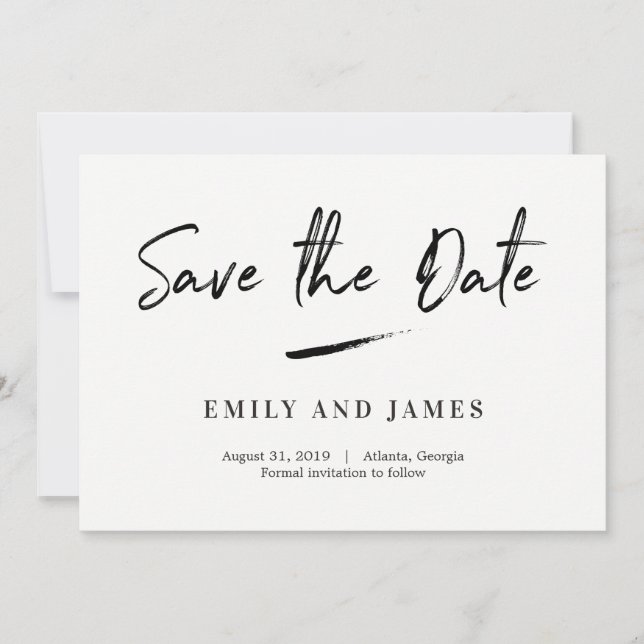 Chic Strikes Save the Date Card (Vorderseite)