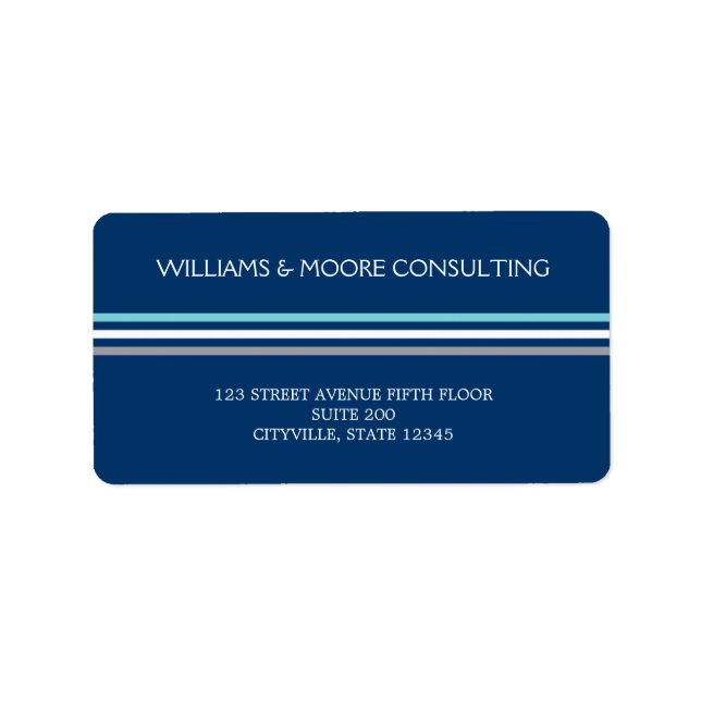Chic Stripes-Adressetikett Adressaufkleber (Vorne)