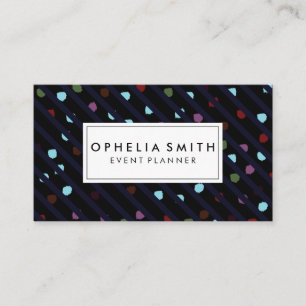 Chic Stripes and Dots Texture Visitenkarte