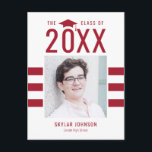 Chic Stripes EDITABLE FARBEN Abschluss Postkarte<br><div class="desc">Moderne und stilvolle Abschluss-Ankündigung/Einladung von Berry Berry Sweet Designs. Besuchen Sie unseren Design-Showroom unter www.berryberrysweet.com für stilvolle Schreibwaren-Designs und personalisierte Geschenke!</div>