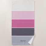 Chic Stripes Muster Personalisiert Strandtuch<br><div class="desc">Personalisieren Sie dieses Design mit Ihrem Namen,  Monogramm oder Text Ihrer Wahl.</div>