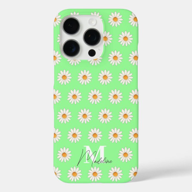Chic & Stylish Daisy Floral - iPhone 16 Pro Hülle (Rückseite)