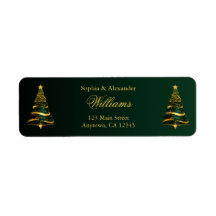 Chic Stylish Golden Christmas Tree