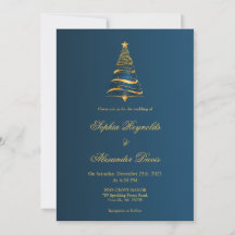 Chic Stylish Minimalistische Weihnachtsbaumhochzei