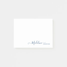 Chic Stylish Modern Girly Script Navy Blue Post-it Klebezettel