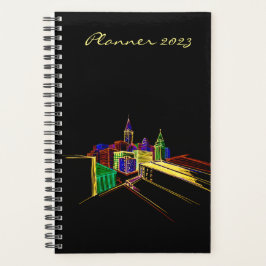 Chic Stylish Planner Vibrant Bright City Planer