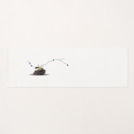 Chic stylish white coastal seashell beach yogamatte