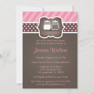 Chic Sucre et épice Baby Shower Invitations