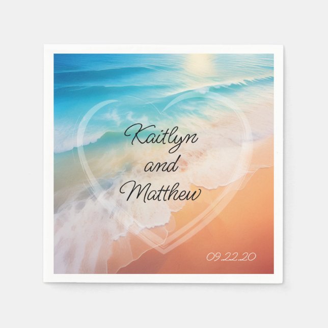 Chic Summer Wedding Serviette (Vorderseite)