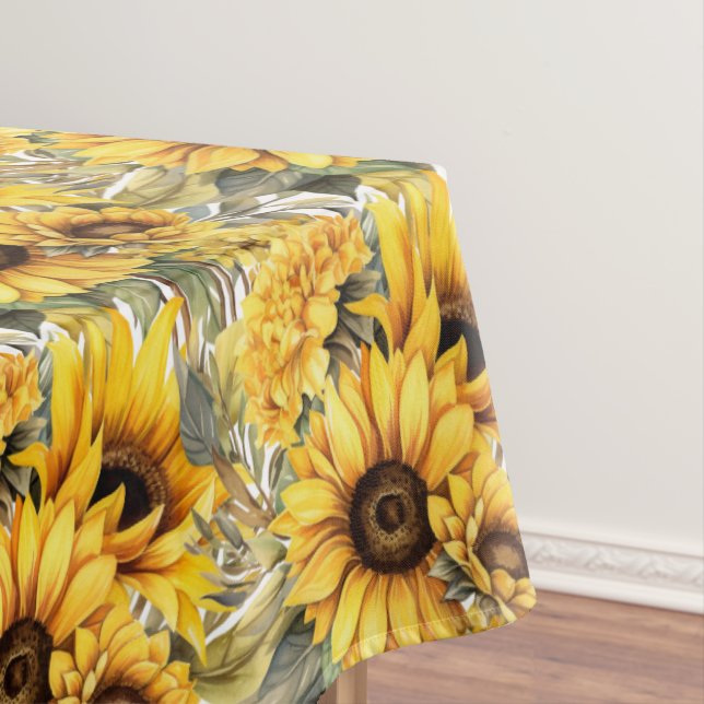 Chic Sunflowers Blume Blumen Tischdecke (Beispiel)