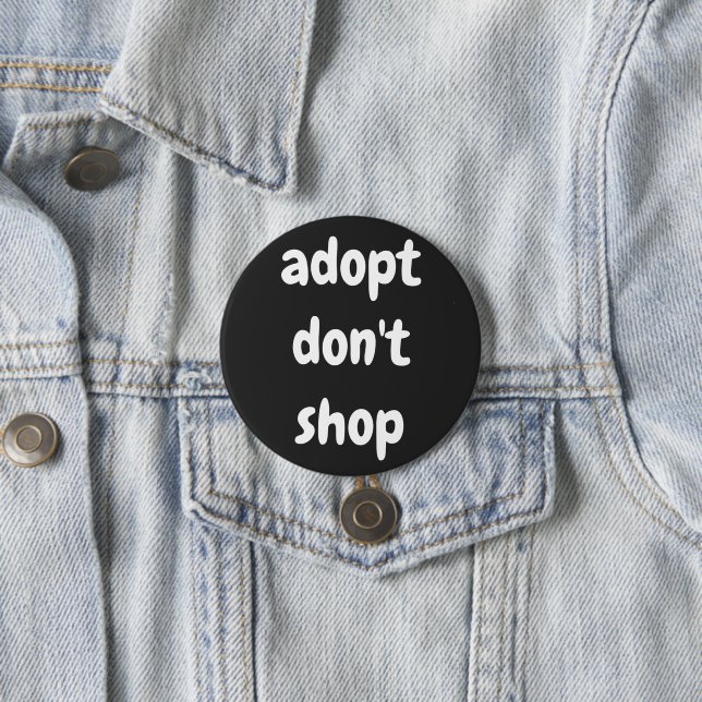 Chic Süße Tier Rights adoptier nicht kaufen Button (Beispiel)