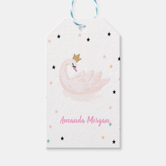 Chic Swan, Stars, Prinzessin Geschenkanhänger (Vorderseite)