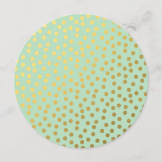 Chic-tadelloses Gold punktiert 16. Geburtstag Einladung