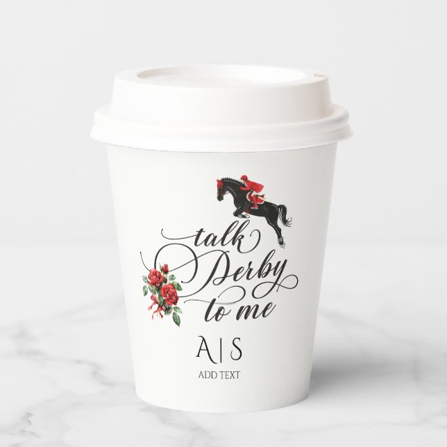 Chic Talk Derby zu mir Party Race Reiten Reittier Pappbecher (Vorderseite)