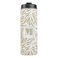 Chic Tan Animal Print Mit Monogramm