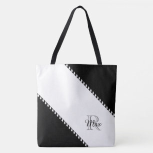 CHIC TASCHE_MODERN "Mrs."BLACK & WHITE STRIPES Tasche