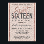 Chic Taupe Pink Rose Gold Glitzer Cheetah Sweet 16 Einladung<br><div class="desc">Dieses elegante, moderne und glamouröse 16 . Geburtstag Geburtstagsfest lädt Ihre junge Teenagertochter zu einem Besuch ein. Es enthält Imitate, die auf gürteliger Rose gedruckt wurden, Glitzer-Sequenziertypografie und Seitenränder auf einem Safari Taupe und rot rosa Leoparden Gepard Gepard-Tier-Druck Hintergrund. Es ist schick, hübsch, trendig und einzigartig! Sie können die Farbe...</div>