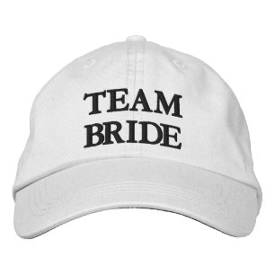 Chic Team Braut schwarze und weiße Brautjungfer Bestickte Baseballkappe