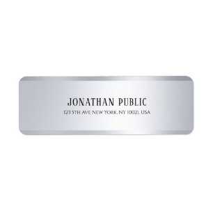 Chic Template Einfaches Design Modernes Silber