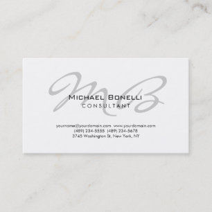 Chic tendance Monogram Consultant Carte de visite