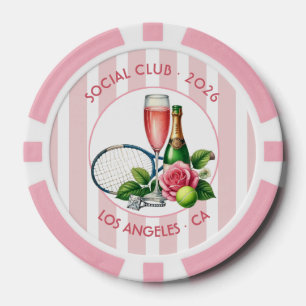 Chic Tennis Social Club Brautparty-Foto Pokerchips