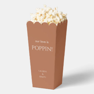 Chic Terracotta Couple Names Popcorn Geschenkschachtel