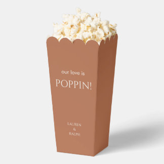 Chic Terracotta Couple Names Popcorn Geschenkschachtel