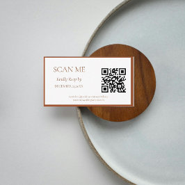 Chic Terracotta Hochzeit mit botanischem Wappen Begleitkarte