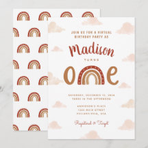 Chic Terracotta Rainbow Erster Geburtstag