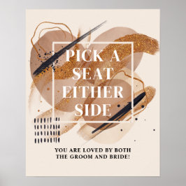 Chic Terracotta Rose Gold Wählen Sie einen Platz a Poster