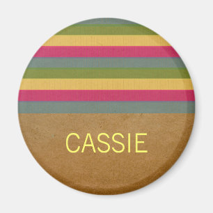 Chic Textured Stripes Magnet