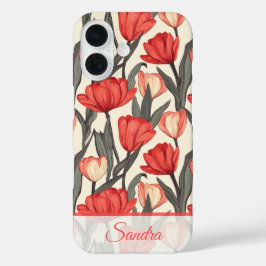 Chic Thank You Gift Tulip Name iPhone 16 Hülle