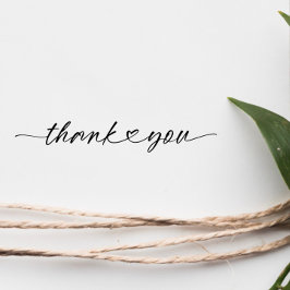 Chic Thank You | Script Herz Gummistempel