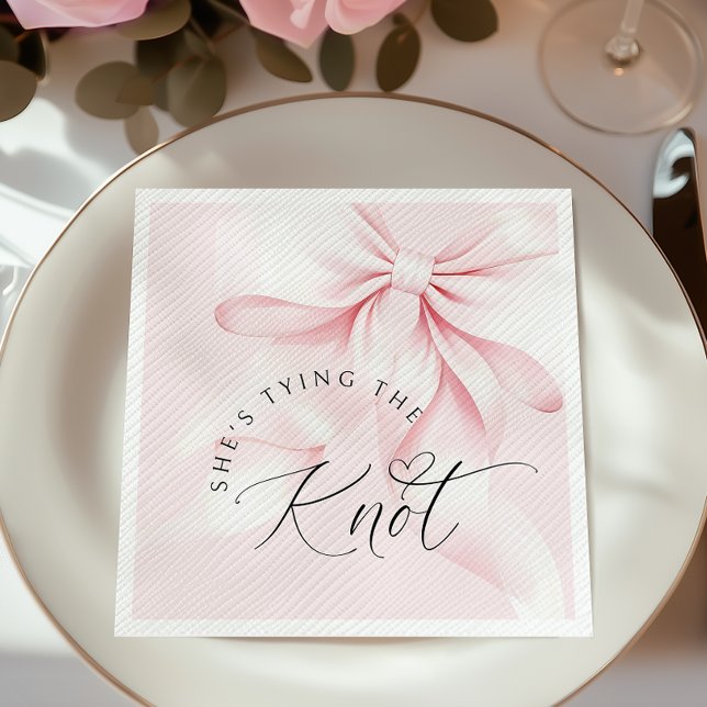 Chic The Knot Bridal Shower Einladung Serviette (Von Creator hochgeladen)
