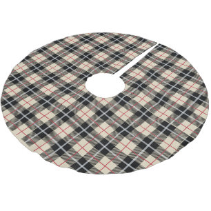 Chic Thompson Kamel-Tartan-Karomuster Polyester Weihnachtsbaumdecke