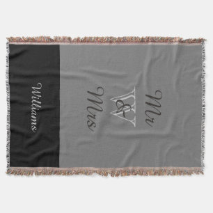 CHIC THROW_"MR & Mrs." ÜBER DIE ERSTE BEZEICHNUNG Decke