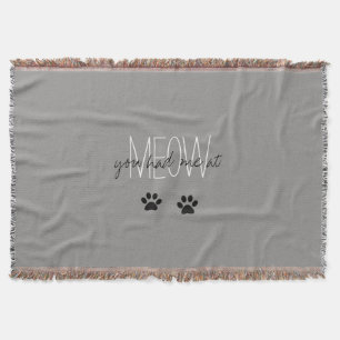 CHIC THROW_ " SIE HATTEN MICH AM MEOW " DECKE
