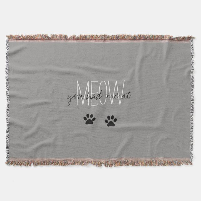 CHIC THROW_ " SIE HATTEN MICH AM MEOW " DECKE (Vorderseite)