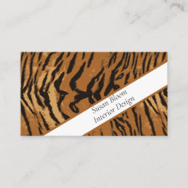 Chic Tiger Stripe Animal Print Visitenkarte