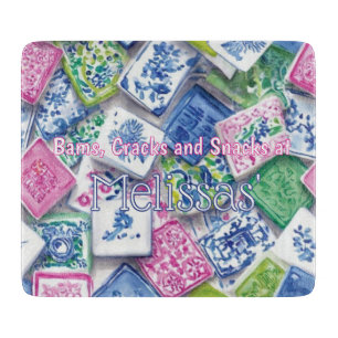 Chic Tiles Bams Cracks Snacks Benutzerdefiniertes Schneidebrett