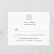 Chic Tiles elegante Menüoption WEDDING REPLY