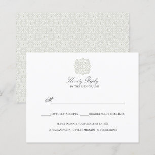 Chic Tiles elegante Menüoption WEDDING REPLY